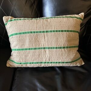 Lauren Ralph Lauren Home Collection Beige and Green Throw Pillow